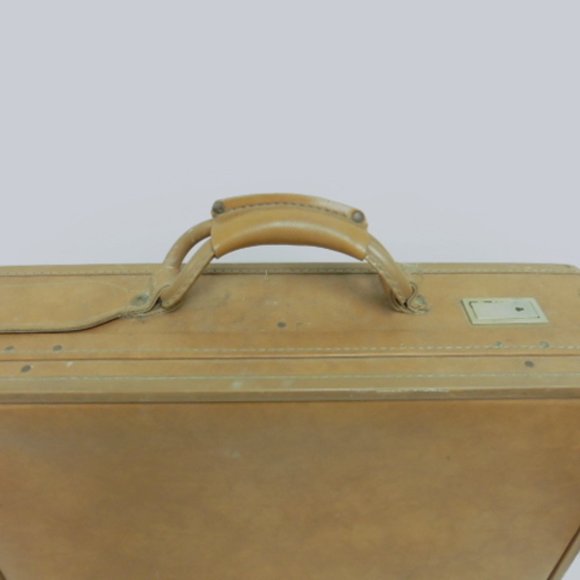 Hartmann briefcase saddle brown leather attache brass locks vintage 18" - Picture 9 of 14